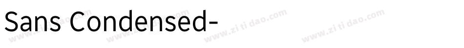 Sans Condensed字体转换